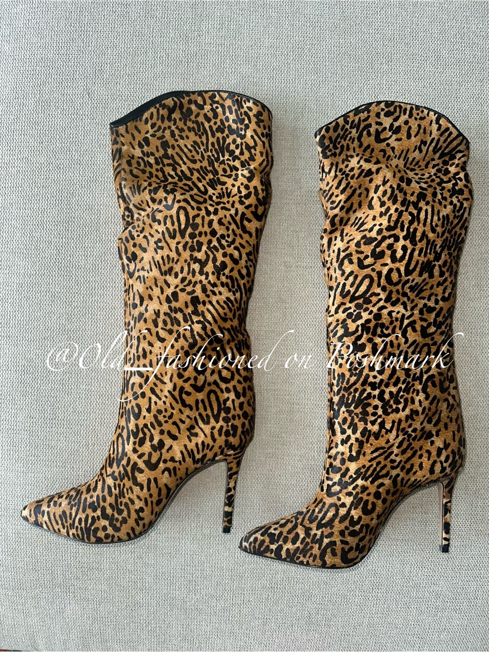 SCHUTZ Maryana Natural Calf Hair Leather Knee-High Boots - Picture 7 of 12